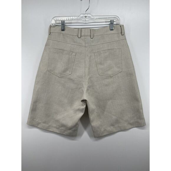 Blanke Mande In Heaven Khaki Bermuda Shorts Sz Large Women Summer Social Lounge - Picture 6 of 8